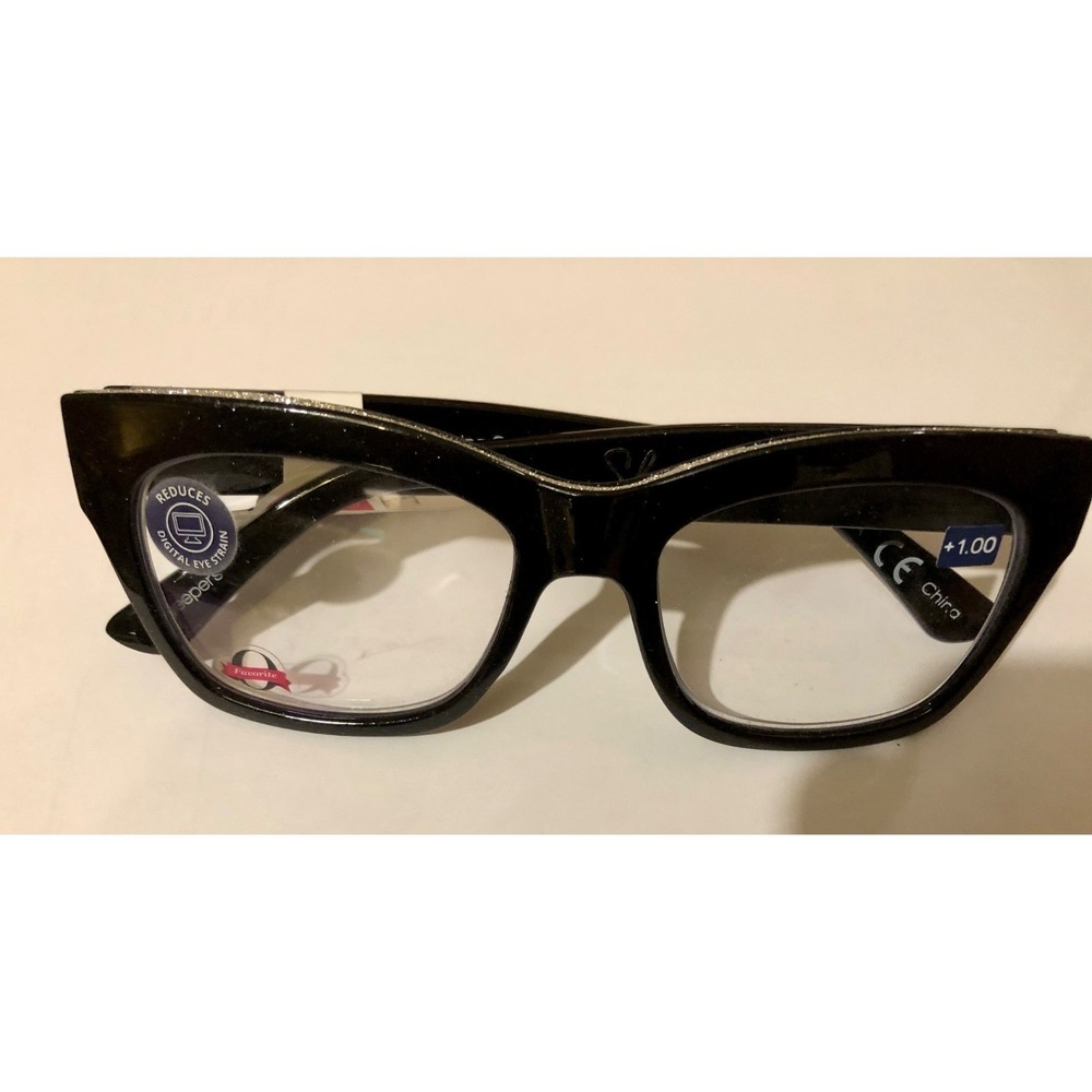NEW Peepers Black Shine On Oprah Favorite Readers +1.00